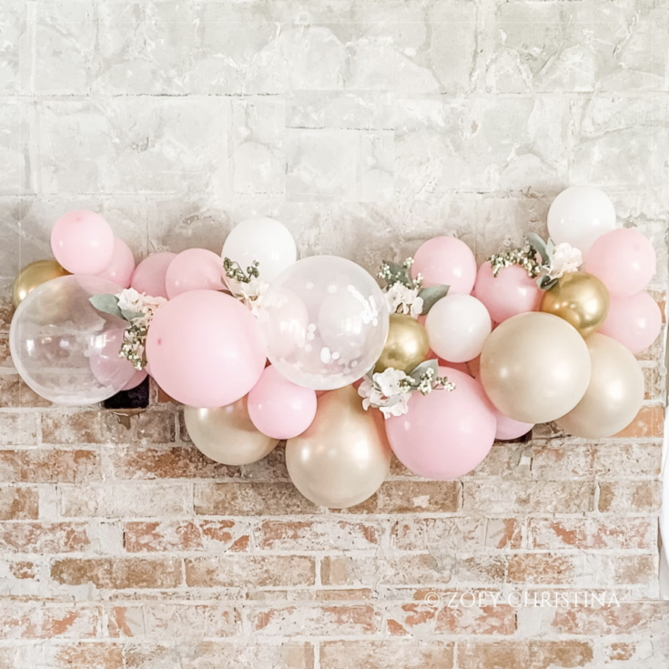 Image for Boho Pink and Gold Graduation Party decoration for her.