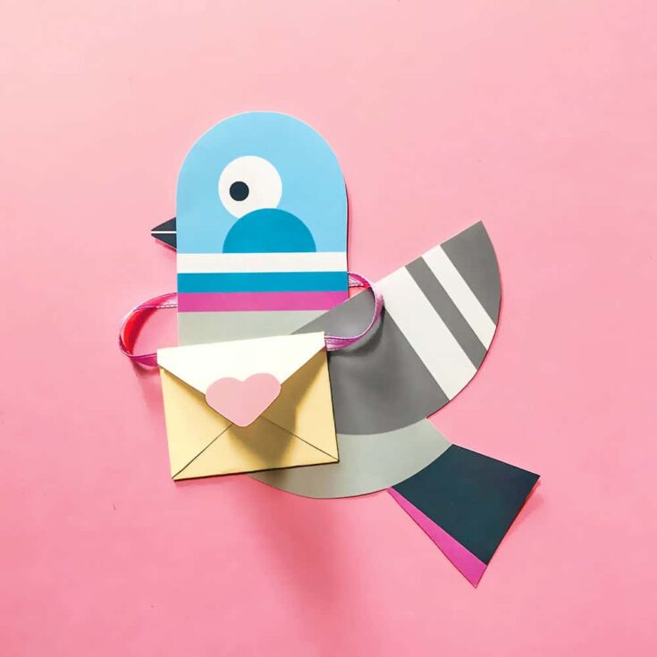 Image for A Messenger Pigeon Valentine Craft for Kids