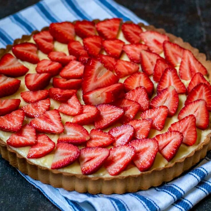 Image for French Strawberry Custard Tart Recipe