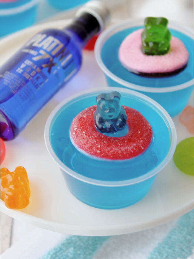 Gummy Bear Blue Raspberry Jello Shots