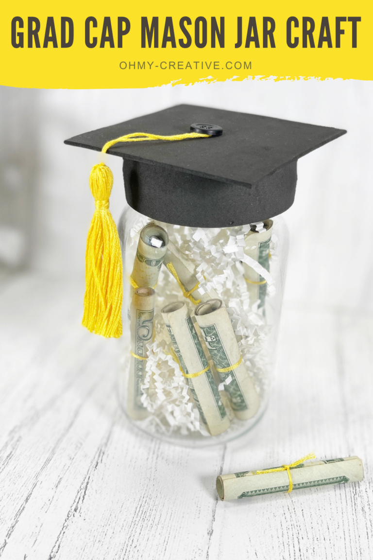 DIY Grad Cap Graduation Money Jar