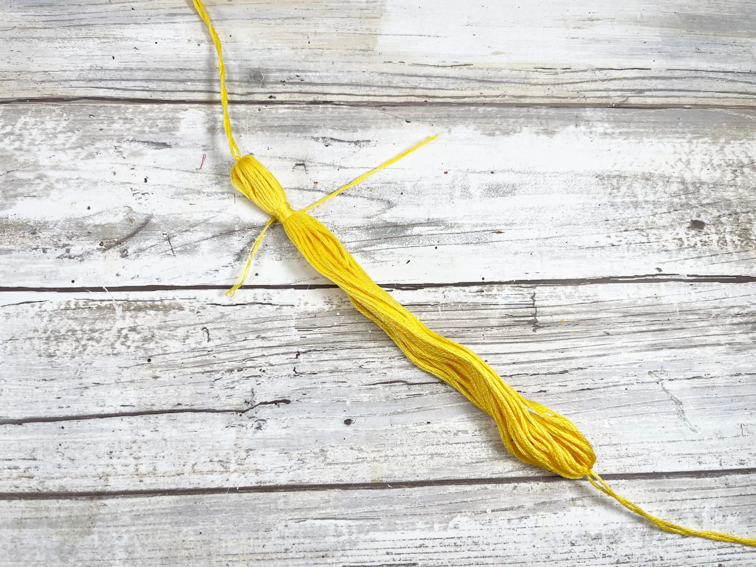 How to make a tassel with embroidery floss.