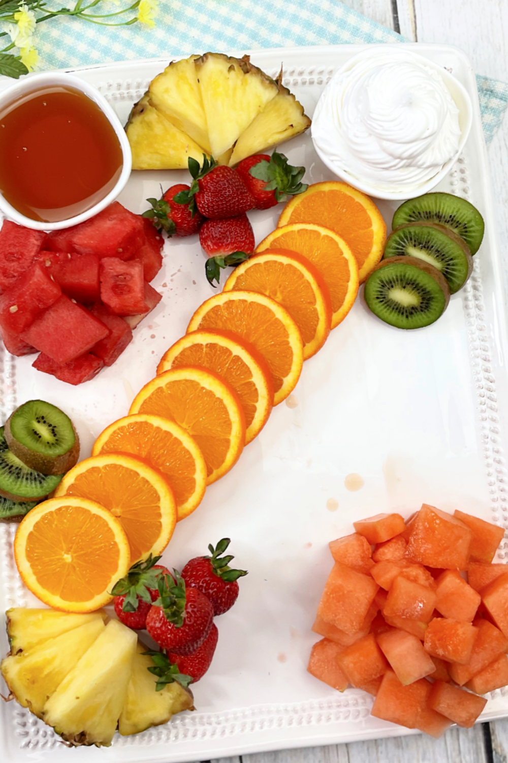 How to make a fruit platter or fruit charcuterie board.