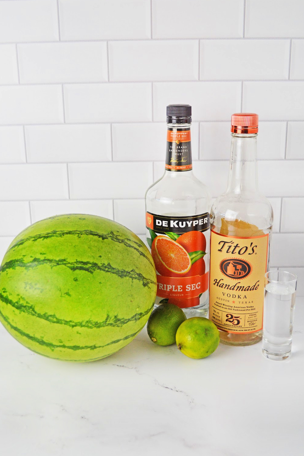 ingredients needed to make a watermelon cocktail