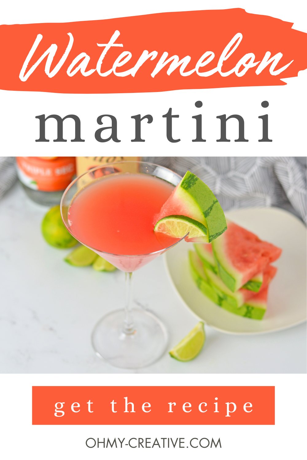 pin image that reads watermelon mocktail