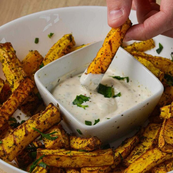Image for Air Fryer Garlic Herb Butternut Squash Fries