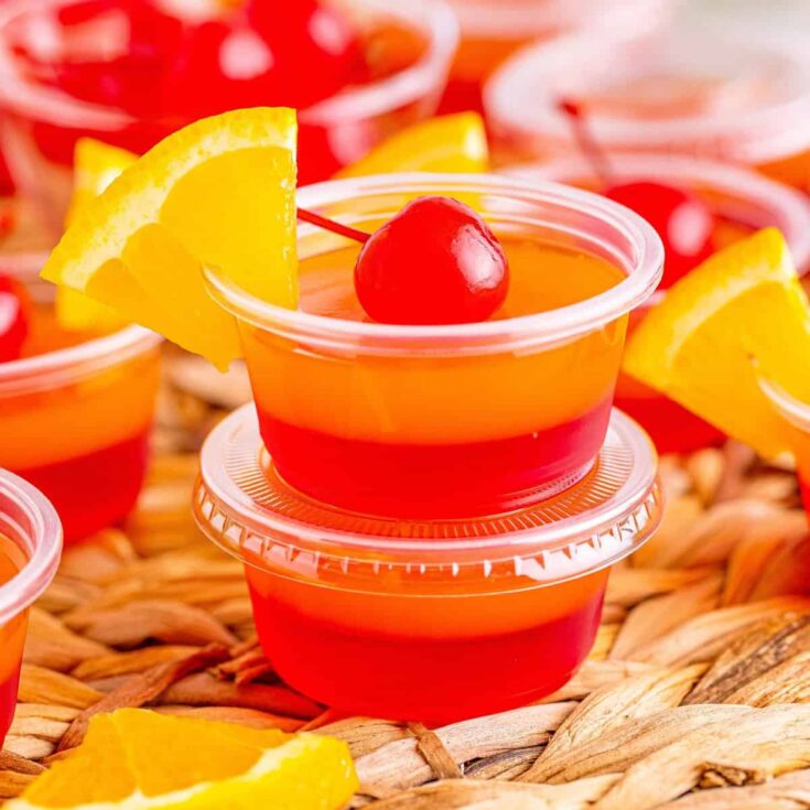 Image for Tequila Sunrise Jello Shots
