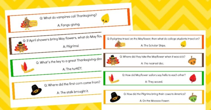 Image for Printable Thanksgiving Jokes Napkin Rings