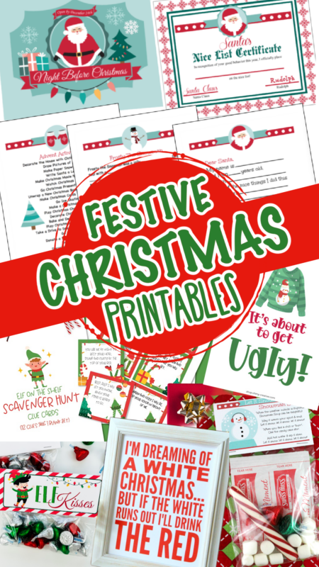 a collage of Cute Christmas Printables