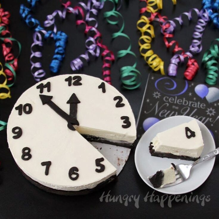 Image for Countdown to the New Year with a Black and White Cheesecake Clock