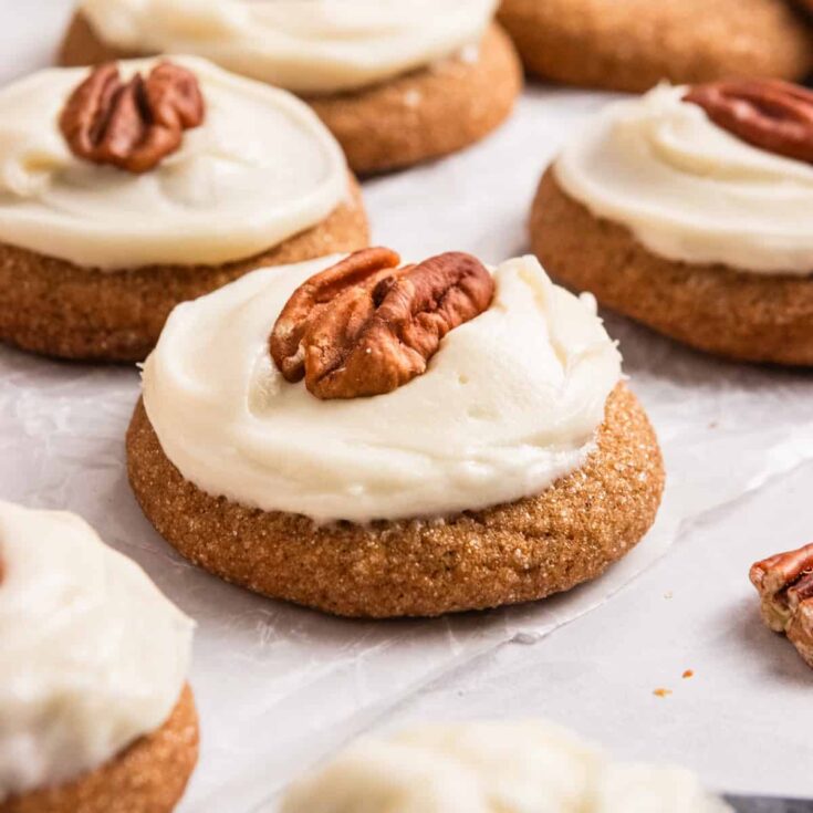 Image for Pumpkin Spice Molasses Cookies with Maple Cream Cheese Icing