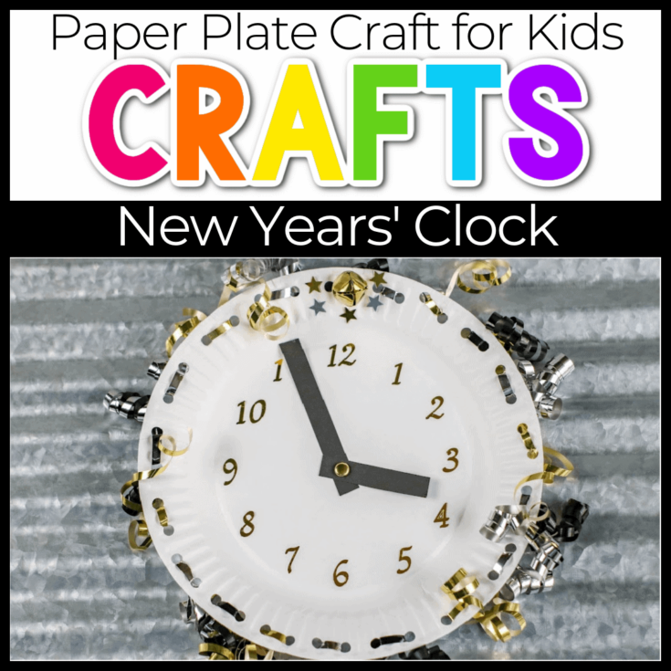 Image for New Year's Eve Paper Plate Clock Craft for Kids