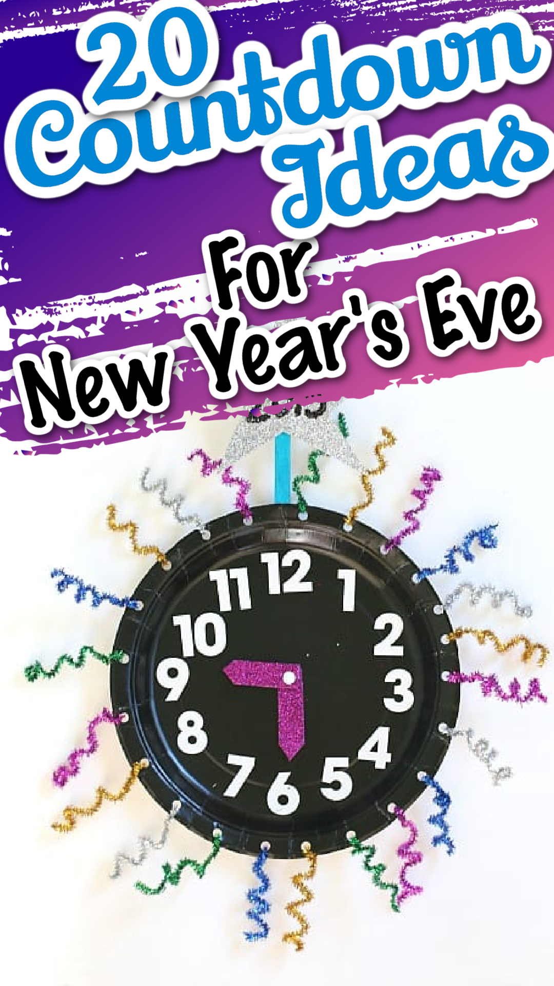 pin image with a did clock countdown for New Year's Eve.