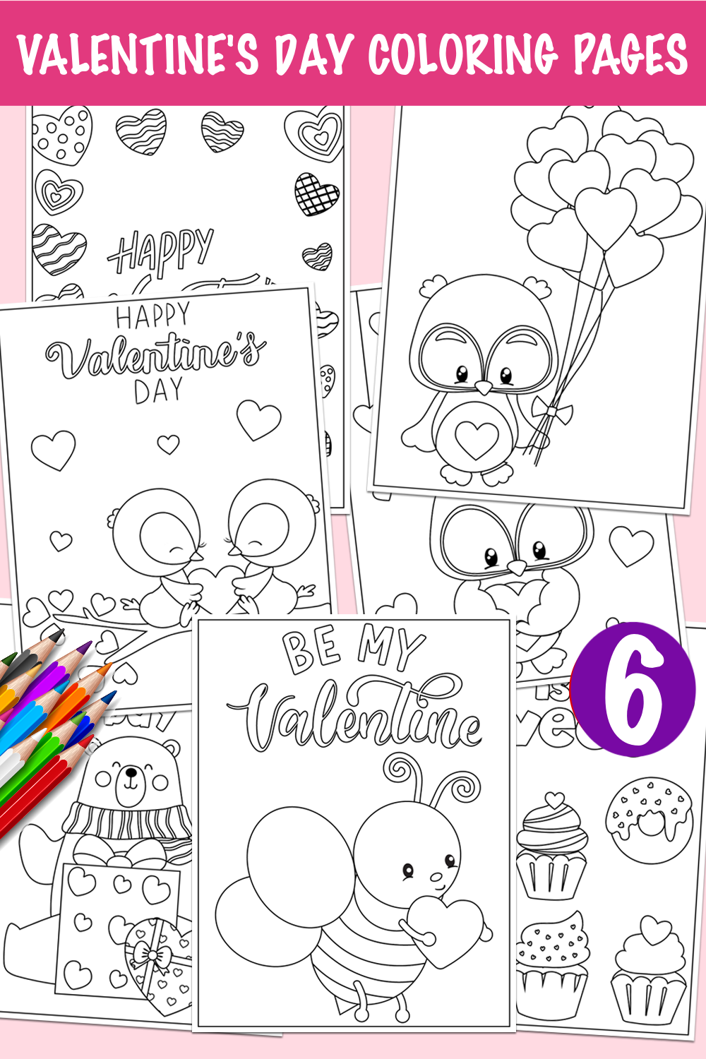 Cute Valentine’s Day Coloring Pages