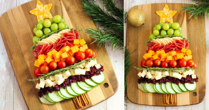 Image for Christmas Tree Charcuterie Board (Easy Christmas Appetizer)