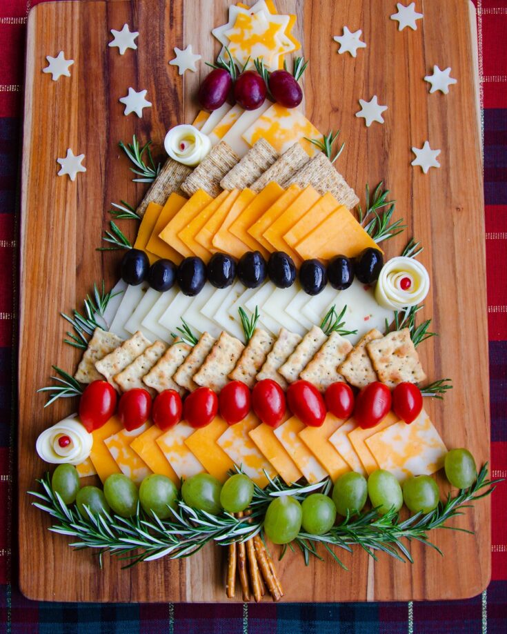Image for Christmas Tree Cheese Charcuterie Board