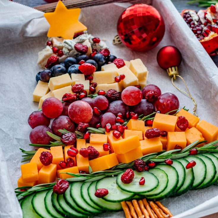 Image for How to Make the BEST Christmas Tree Cheese Board