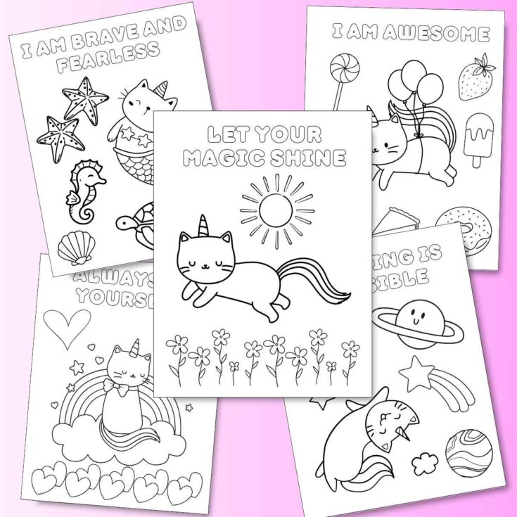 Image for Caticorn Coloring Pages - Free Unicorn Cat Printables