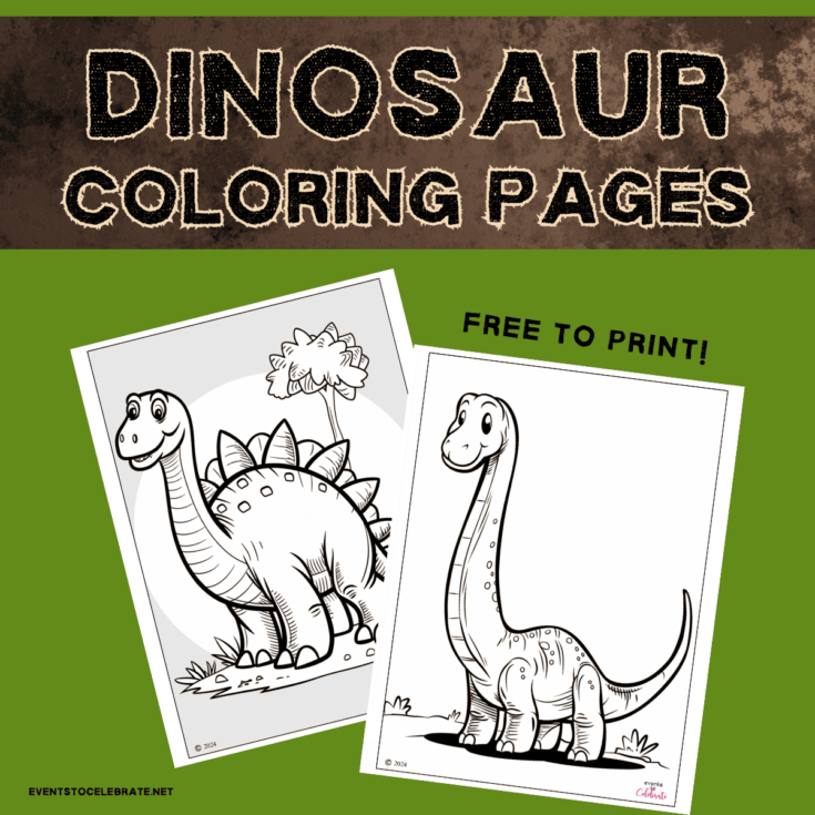 Image for Dinosaur Coloring Pages – Free Printable