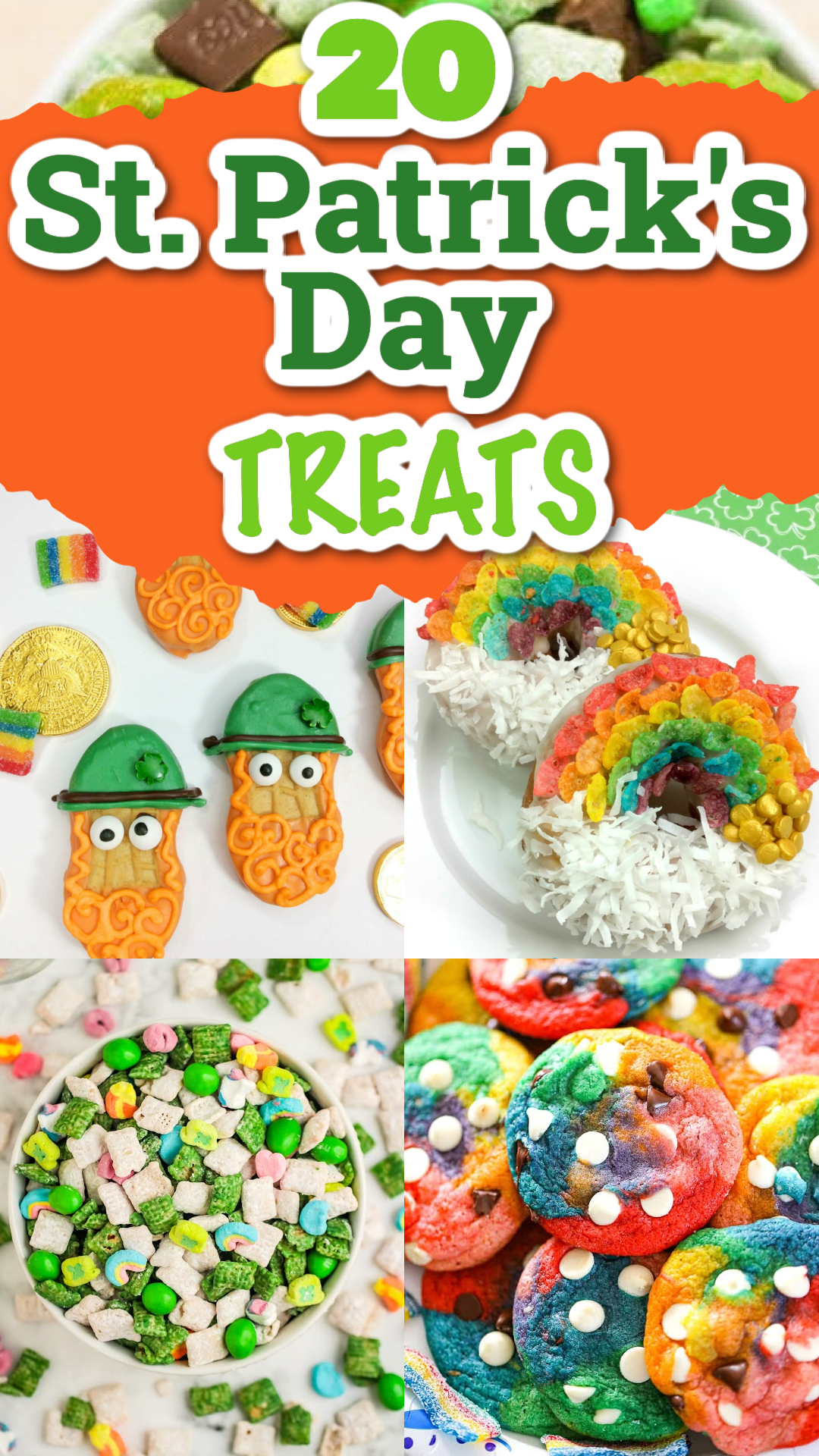 A pin image collage of St. Patrick's Day treats