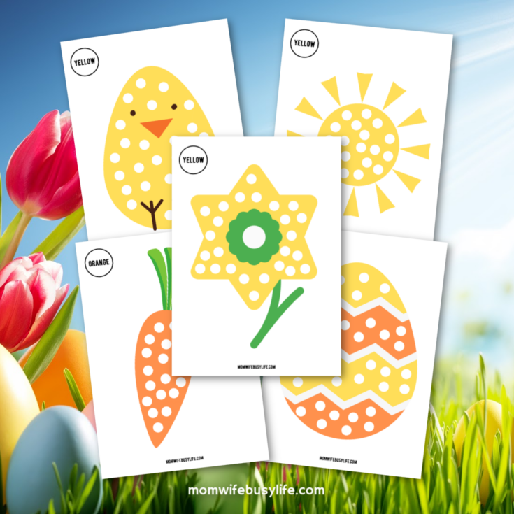 Image for Printable Easter Q Tip Painting Activity