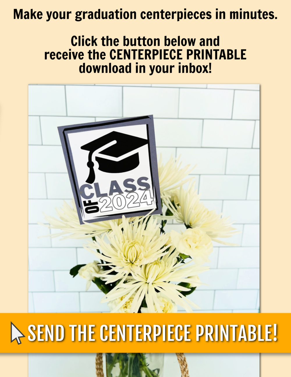graduation centerpiece free printable