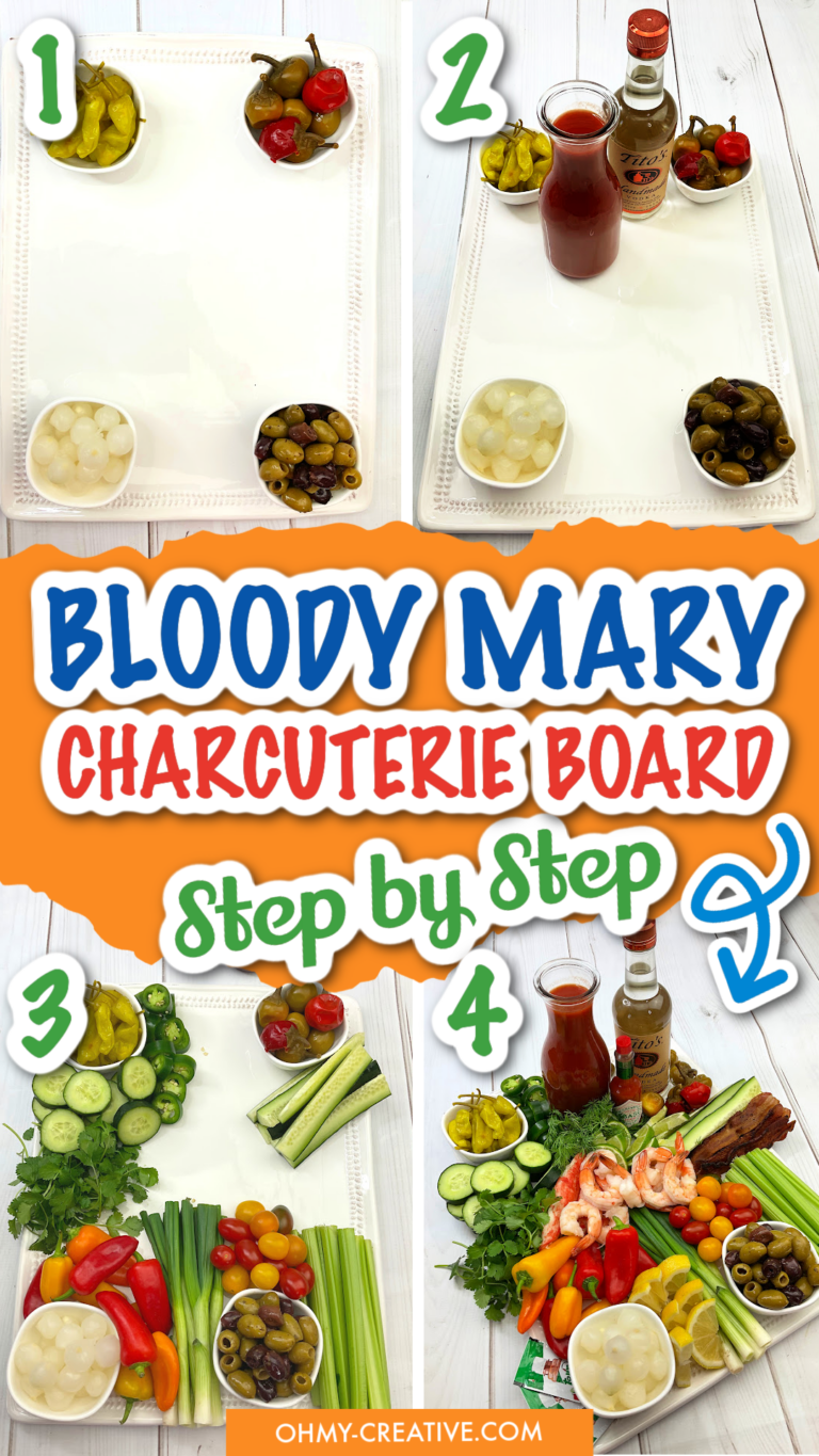 Easy Bloody Mary Charcuterie Board For Brunch - Oh My Creative