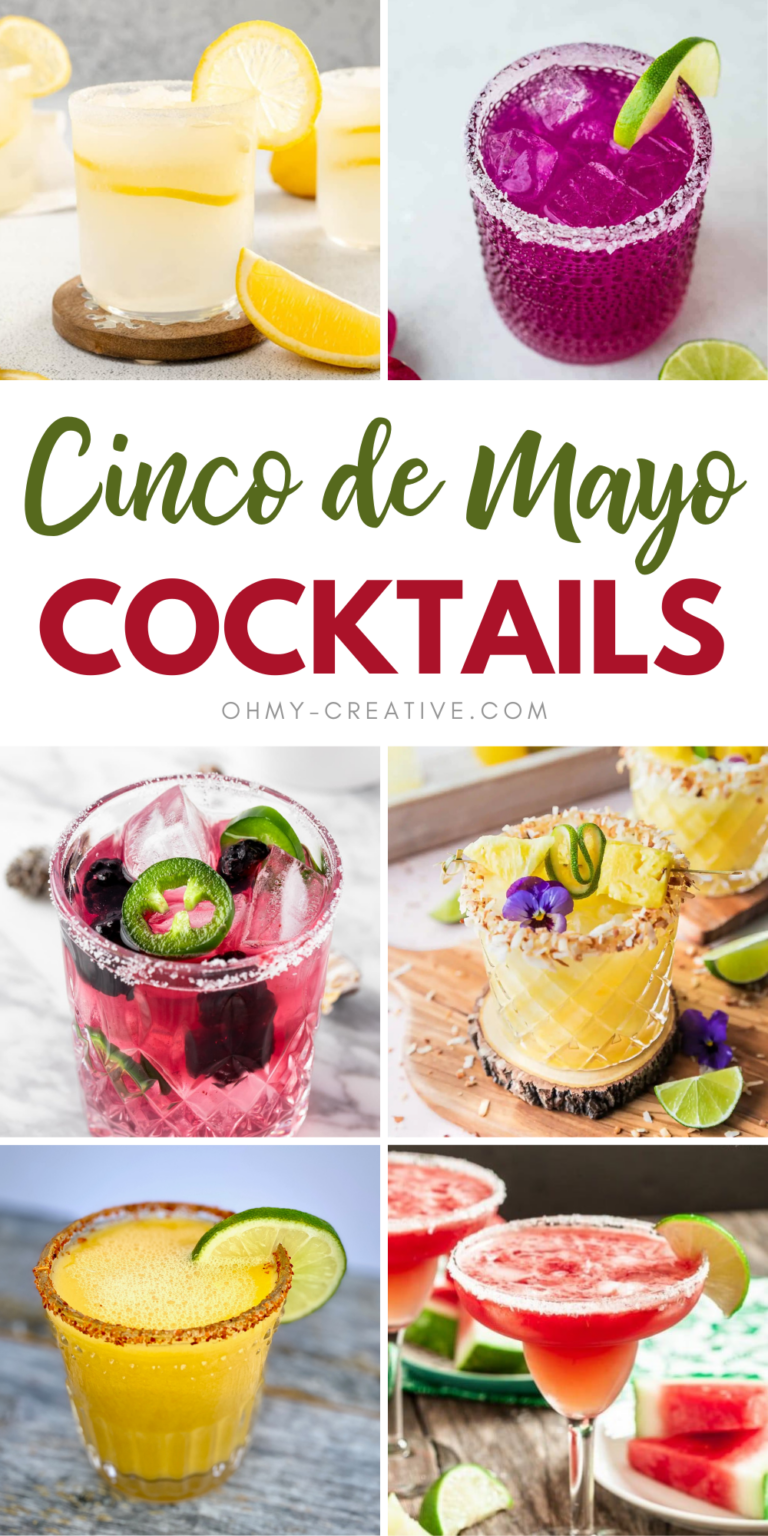 A pin collage of Cinco de Mayo cocktails.