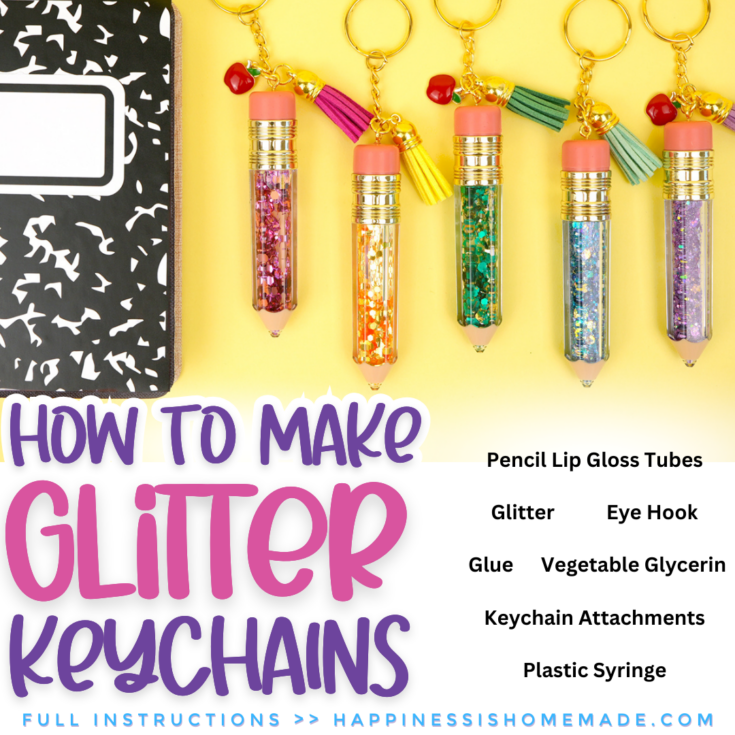 Image for DIY Glitter Pencil Keychains: Teacher Gift Idea