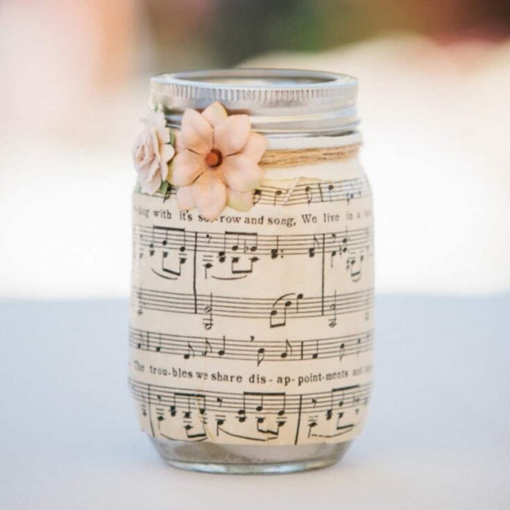Image for Sheet Music Mason Jar Centerpieces