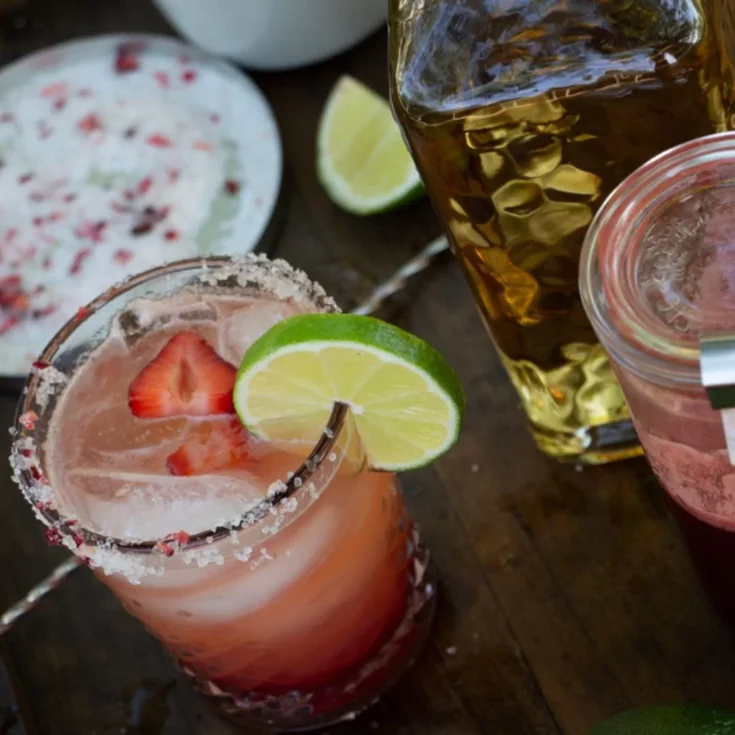 Image for Farm Fresh Strawberry Rose Margarita Recipe