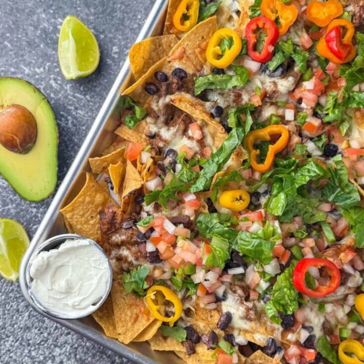 Image for Loaded Beef Birria Nachos Recipe with Pico de Gallo