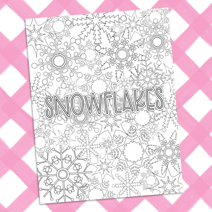 Image for Printable Snowflake Coloring Sheet