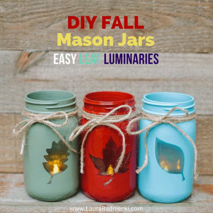 Image for Reversible 2-in-1 DIY Fall Mason Jars | Easy Leaf Luminary Jar Craft
