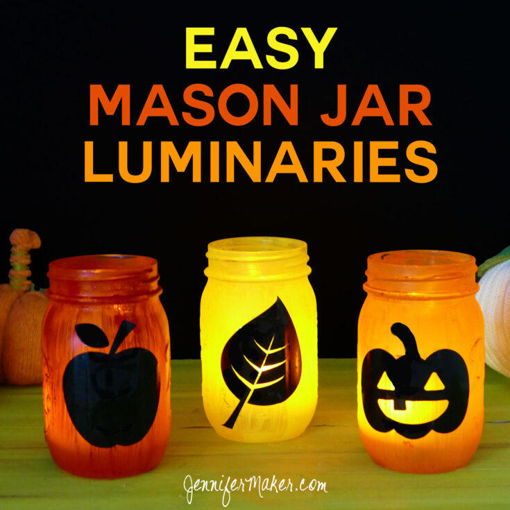 Image for Easy Mason Jar Luminaries for Autumn and Halloween