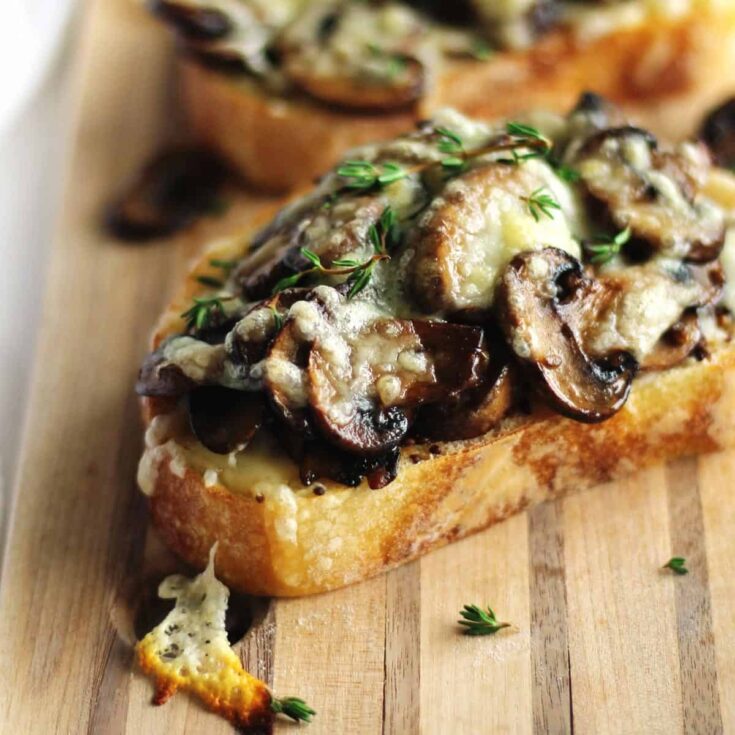 Image for Simple Garlic Swiss Mushrooms on Toast