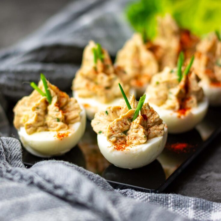Image for Easy Tuna Stuffed Eggs (Lithuanian Deviled Eggs With Tuna)