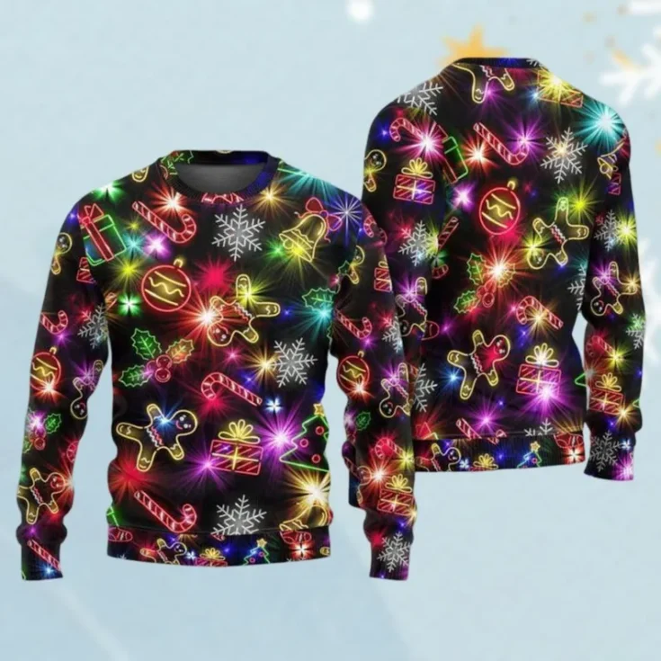 Image for Christmas Bright Neon Lighting Ugly Christmas