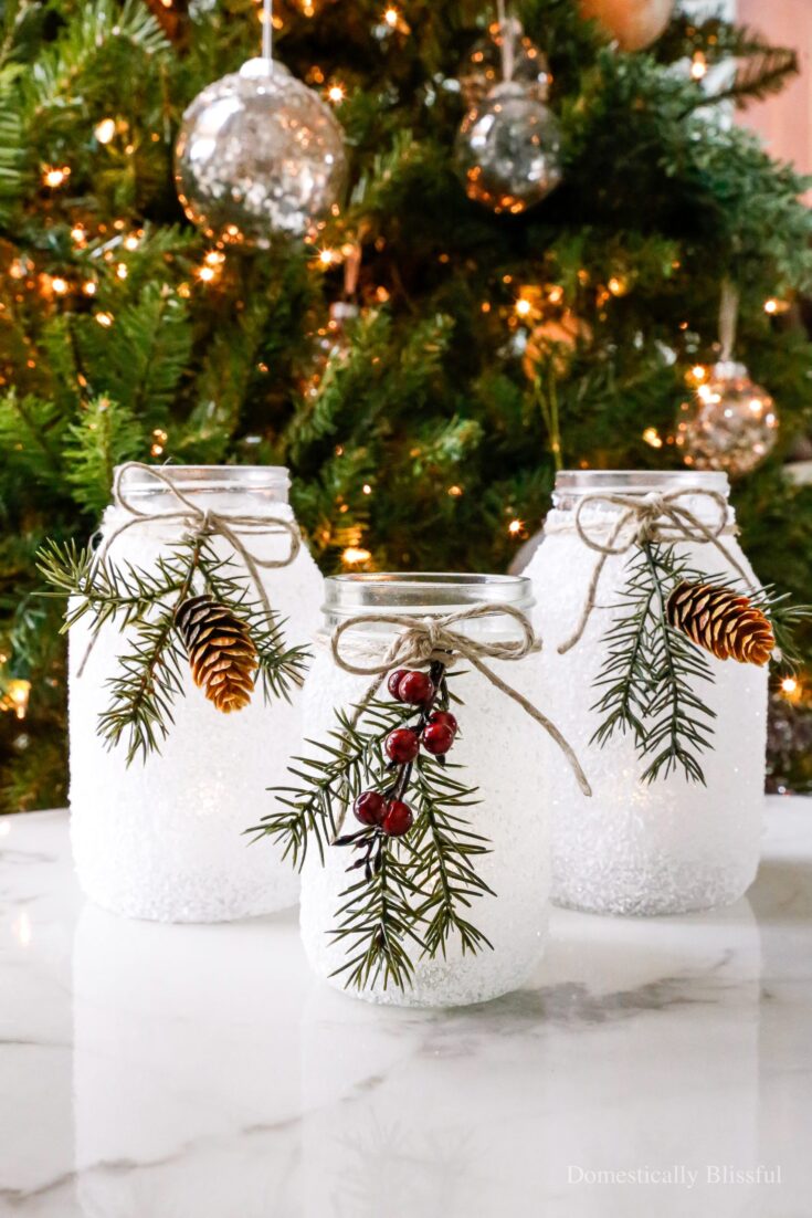 Image for DIY Sparkling Snowy Candle Holder