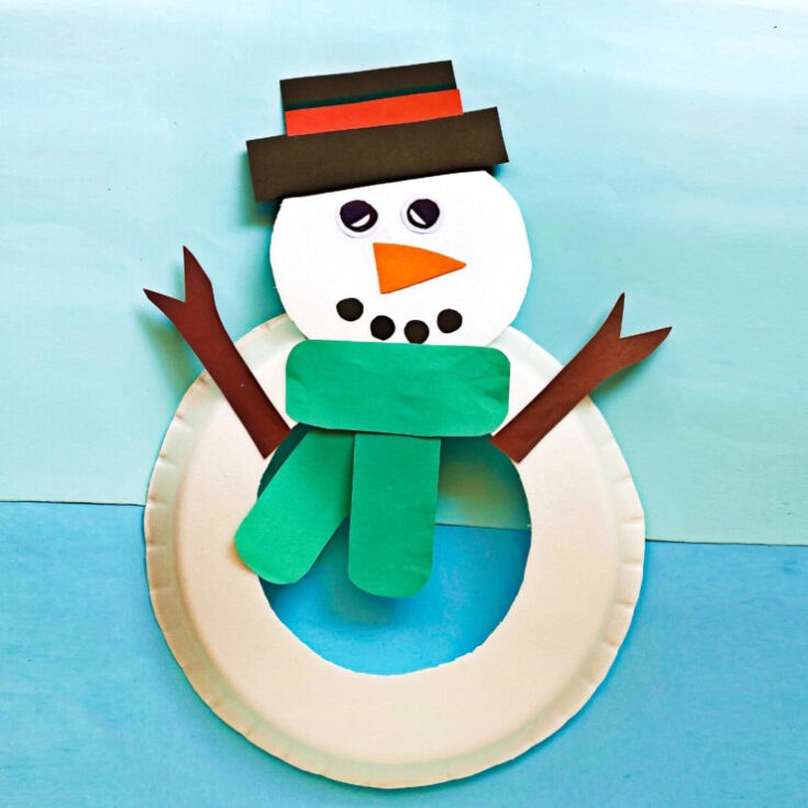 Image for Paper Plate Snowman - Easy Winter Craft for Kids!