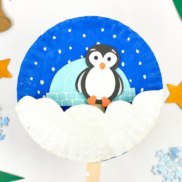 Image for Penguin Puppet Craft (With Popsicle Sticks & Plates)