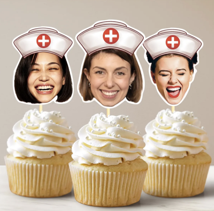 NURSE MINT CHOCOLATE CANDY MOLD MOLDS DIY CUPCAKE TOPPER 1.5