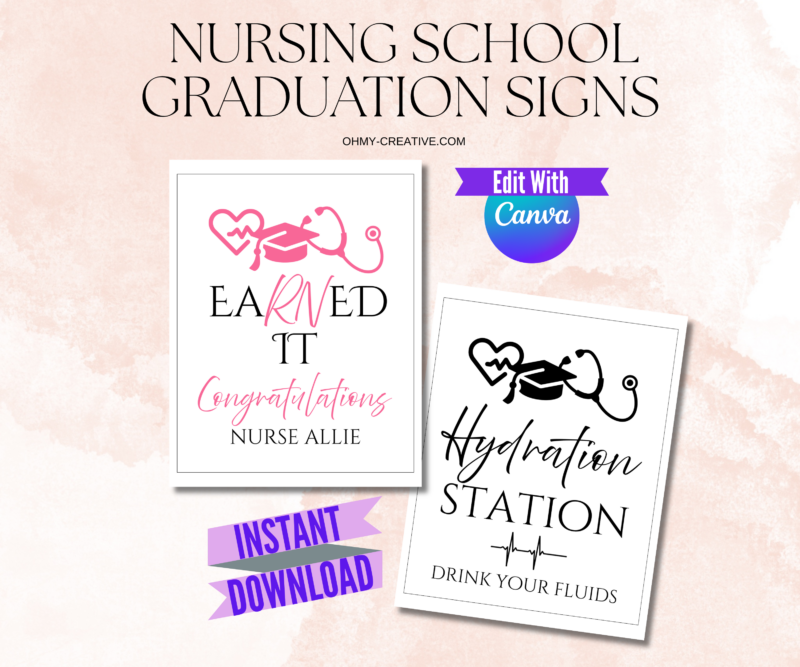 Nursing school graduation signs