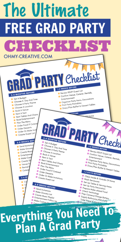 The Ultimate Grad Party Checklist Free Printable - Oh My Creative