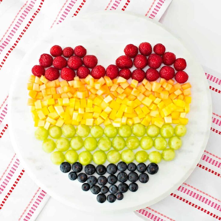 Image for Rainbow Fruit Heart Tray
