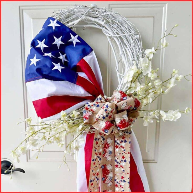 Image for The Easiest DIY American Flag Wreath 