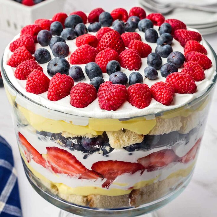 Image for Red White and Blue Berry Trifle