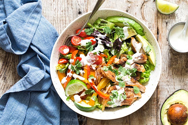Image for Chicken Fajita Salad Recipe