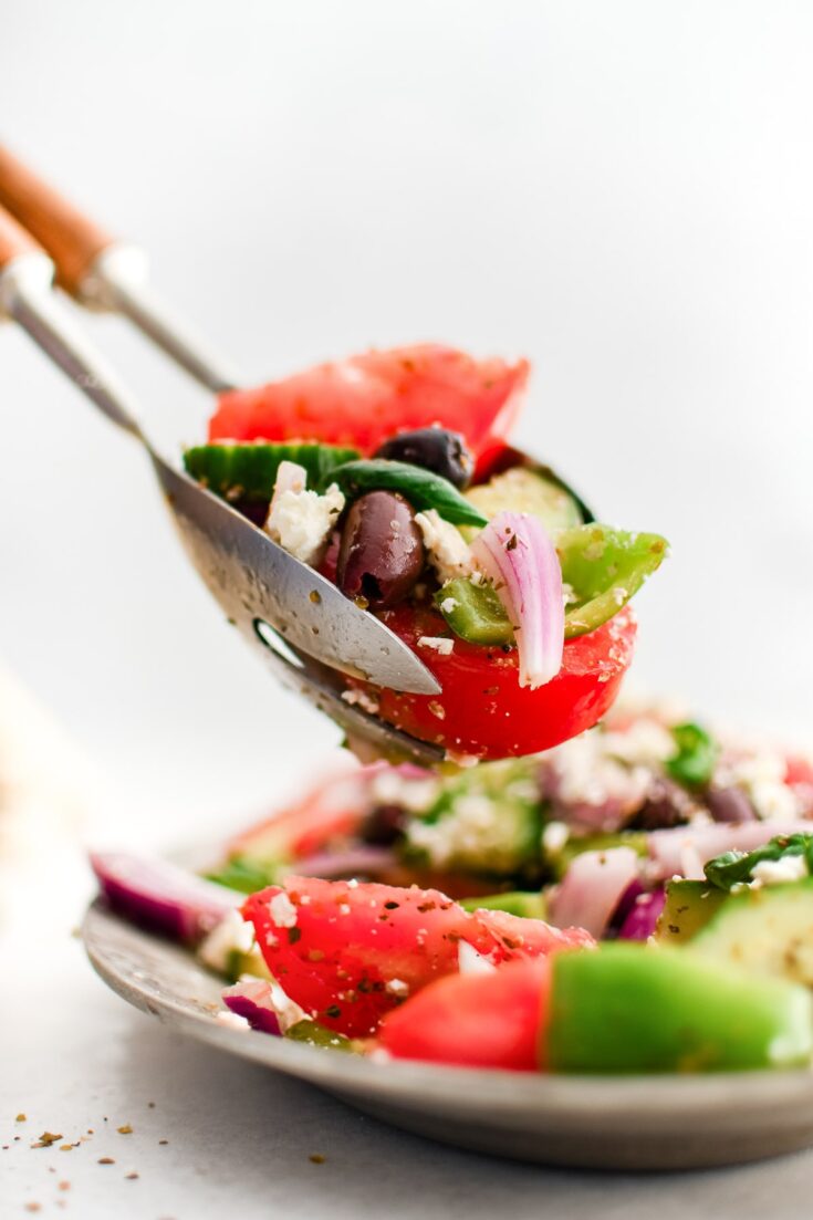 Image for Traditional Greek Salad Recipe (Horiatiki)