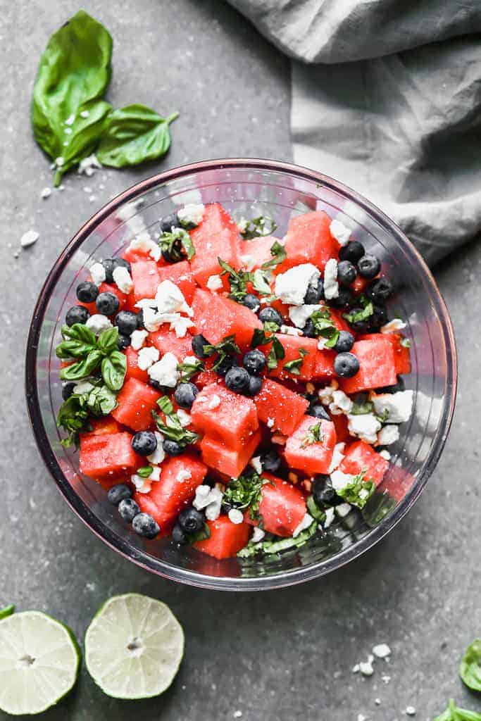 Image for Watermelon Salad with Feta and Blueberries